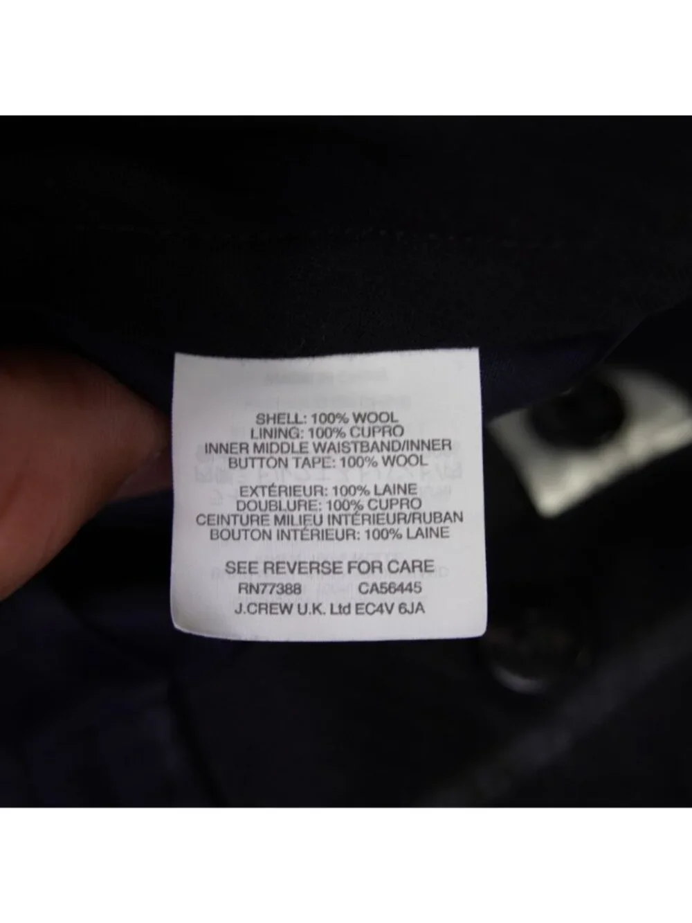 J Crew Loro Piana Ludlow Slim Fit Dress Pants Super 120s Wool Mens 35x28 (35x32)